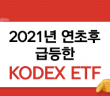 2021년 연초후 급등한 KODEX ETF