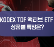 내 맘대로 고른다! KODEX TDF ETF 상품별 특징은?